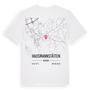 Hausmannstätten karta t-shirt – ekologisk bomull t-shirt från Pinshirt