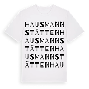Hausmannstätten ordlek t-shirt – ekologisk bomull t-shirt från Pinshirt