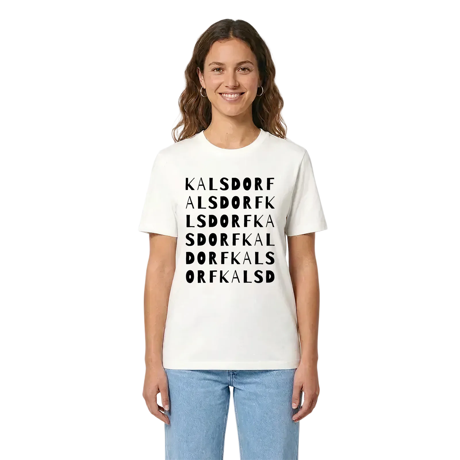 Kalsdorf ordlek t-shirt – White, i miljö