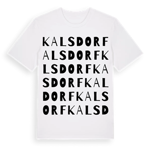 Kalsdorf ordlek t-shirt – ekologisk bomull t-shirt från Pinshirt