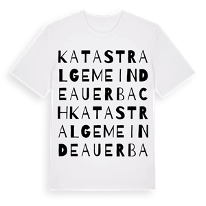 Katastralgemeinde Auerbach ordlek t-shirt – ekologisk bomull t-shirt från Pinshirt