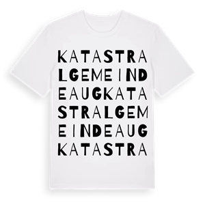 Katastralgemeinde Aug ordlek t-shirt – ekologisk bomull t-shirt från Pinshirt