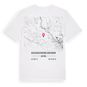 Katastralgemeinde Birchbaum karta t-shirt – ekologisk bomull t-shirt från Pinshirt