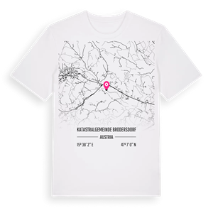 Katastralgemeinde Brodersdorf karta t-shirt – ekologisk bomull t-shirt från Pinshirt