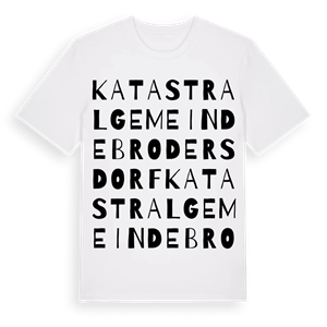 Katastralgemeinde Brodersdorf ordlek t-shirt – ekologisk bomull t-shirt från Pinshirt