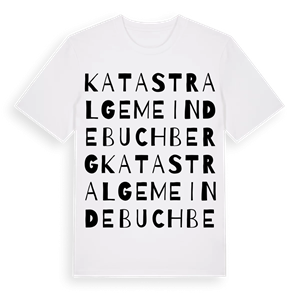 Katastralgemeinde Buchberg ordlek t-shirt – ekologisk bomull t-shirt från Pinshirt