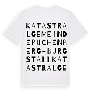 Katastralgemeinde Buchenberg-Burgstall ordlek t-shirt – ekologisk bomull t-shirt från Pinshirt