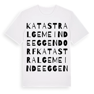 Katastralgemeinde Eggendorf ordlek t-shirt – ekologisk bomull t-shirt från Pinshirt