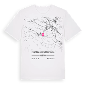 Katastralgemeinde Eichberg karta t-shirt – ekologisk bomull t-shirt från Pinshirt