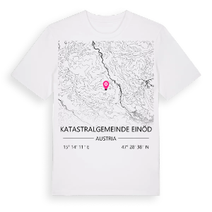 Katastralgemeinde Einöd karta t-shirt – ekologisk bomull t-shirt från Pinshirt