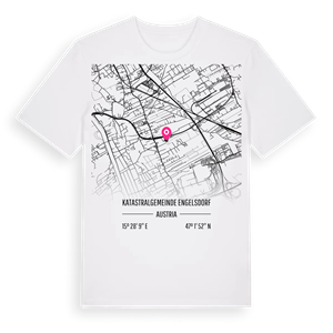 Katastralgemeinde Engelsdorf karta t-shirt – ekologisk bomull t-shirt från Pinshirt
