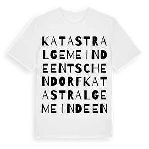 Katastralgemeinde Entschendorf ordlek t-shirt – ekologisk bomull t-shirt från Pinshirt