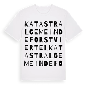 Katastralgemeinde Forstviertel ordlek t-shirt – ekologisk bomull t-shirt från Pinshirt
