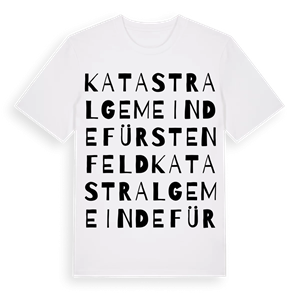 Katastralgemeinde Fürstenfeld ordlek t-shirt – ekologisk bomull t-shirt från Pinshirt