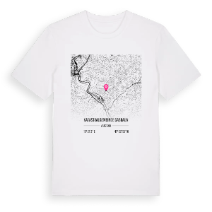 Katastralgemeinde Gabraun karta t-shirt – ekologisk bomull t-shirt från Pinshirt