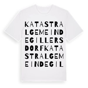 Katastralgemeinde Gillersdorf ordlek t-shirt – ekologisk bomull t-shirt från Pinshirt