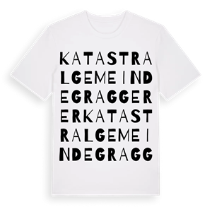 Katastralgemeinde Graggerer ordlek t-shirt – ekologisk bomull t-shirt från Pinshirt