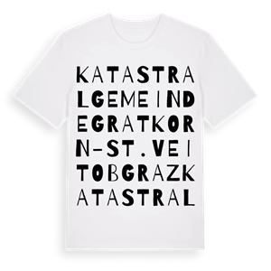 Katastralgemeinde Gratkorn-St. Veit ob Graz ordlek t-shirt – ekologisk bomull t-shirt från Pinshirt