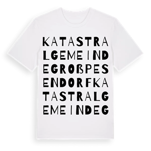 Katastralgemeinde Großpesendorf ordlek t-shirt – ekologisk bomull t-shirt från Pinshirt