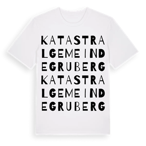 Katastralgemeinde Gruberg ordlek t-shirt – ekologisk bomull t-shirt från Pinshirt