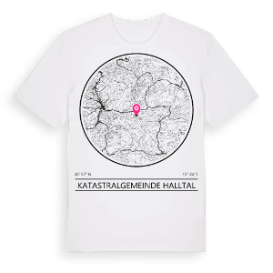 Katastralgemeinde Halltal t-shirt – ekologisk bomull t-shirt från Pinshirt
