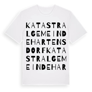 Katastralgemeinde Hartensdorf ordlek t-shirt – ekologisk bomull t-shirt från Pinshirt