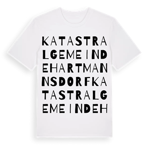 Katastralgemeinde Hartmannsdorf ordlek t-shirt – ekologisk bomull t-shirt från Pinshirt