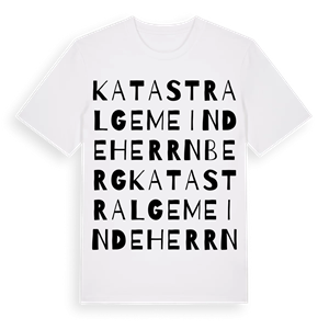 Katastralgemeinde Herrnberg ordlek t-shirt – ekologisk bomull t-shirt från Pinshirt