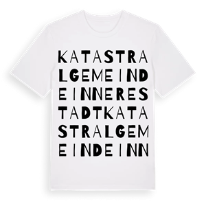 Katastralgemeinde Innere Stadt ordlek t-shirt – ekologisk bomull t-shirt från Pinshirt