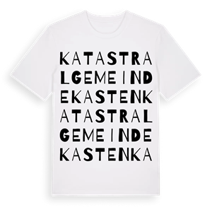 Katastralgemeinde Kasten ordlek t-shirt – ekologisk bomull t-shirt från Pinshirt