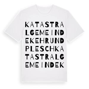 Katastralgemeinde Kehr und Plesch ordlek t-shirt – ekologisk bomull t-shirt från Pinshirt