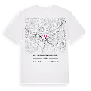 Katastralgemeinde Kirchenviertel karta t-shirt – ekologisk bomull t-shirt från Pinshirt