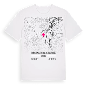 Katastralgemeinde Kleinstübing karta t-shirt – ekologisk bomull t-shirt från Pinshirt