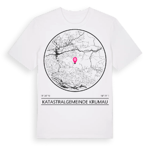 Katastralgemeinde Krumau t-shirt – ekologisk bomull t-shirt från Pinshirt
