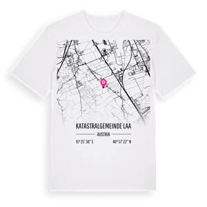 Katastralgemeinde Laa karta t-shirt – ekologisk bomull t-shirt från Pinshirt