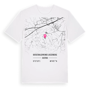Katastralgemeinde Lassenberg karta t-shirt – ekologisk bomull t-shirt från Pinshirt