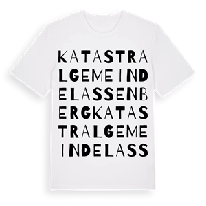 Katastralgemeinde Lassenberg ordlek t-shirt – ekologisk bomull t-shirt från Pinshirt