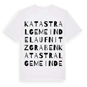 Katastralgemeinde Laufnitzgraben ordlek t-shirt – ekologisk bomull t-shirt från Pinshirt