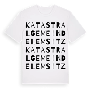 Katastralgemeinde Lemsitz ordlek t-shirt – ekologisk bomull t-shirt från Pinshirt