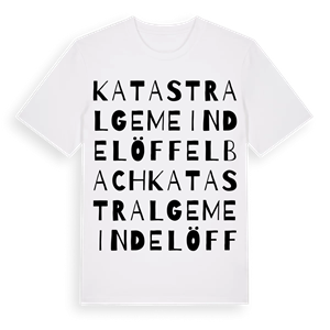 Katastralgemeinde Löffelbach ordlek t-shirt – ekologisk bomull t-shirt från Pinshirt