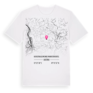 Katastralgemeinde Markterviertel karta t-shirt – ekologisk bomull t-shirt från Pinshirt