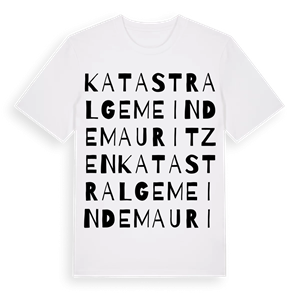 Katastralgemeinde Mauritzen ordlek t-shirt – ekologisk bomull t-shirt från Pinshirt