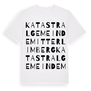 Katastralgemeinde Mitterlimberg ordlek t-shirt – ekologisk bomull t-shirt från Pinshirt