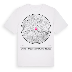 Katastralgemeinde Mürzsteg t-shirt – ekologisk bomull t-shirt från Pinshirt