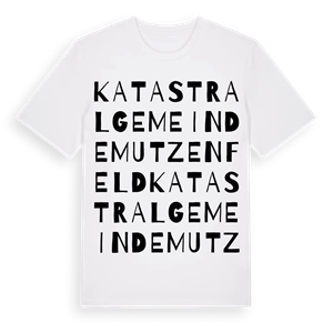 Katastralgemeinde Mutzenfeld ordlek t-shirt – ekologisk bomull t-shirt från Pinshirt