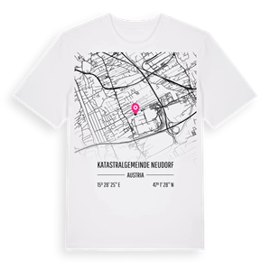 Katastralgemeinde Neudorf karta t-shirt – ekologisk bomull t-shirt från Pinshirt