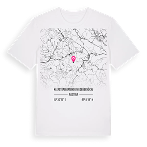 Katastralgemeinde Niederschöckl karta t-shirt – ekologisk bomull t-shirt från Pinshirt