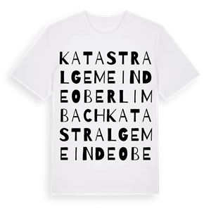 Katastralgemeinde Oberlimbach ordlek t-shirt – ekologisk bomull t-shirt från Pinshirt