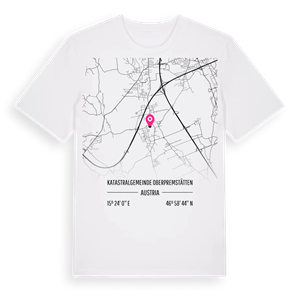 Katastralgemeinde Oberpremstätten karta t-shirt – ekologisk bomull t-shirt från Pinshirt