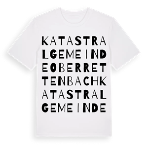 Katastralgemeinde Oberrettenbach ordlek t-shirt – ekologisk bomull t-shirt från Pinshirt